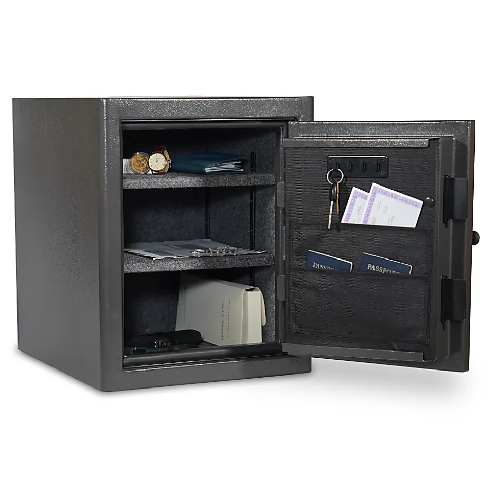 Sanctuary Diamond Fireproof/Waterproof Home And Office Safe With Electronic Lock, 2.2 Cu. Ft. Capacity, Dark Gray Hammertone
