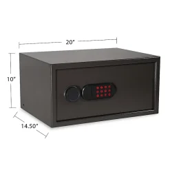 Sanctuary Home And Office Security Vault With Electronic Lock, 1.34 Cu. Ft. Capacity, Dark Gray Hammertone