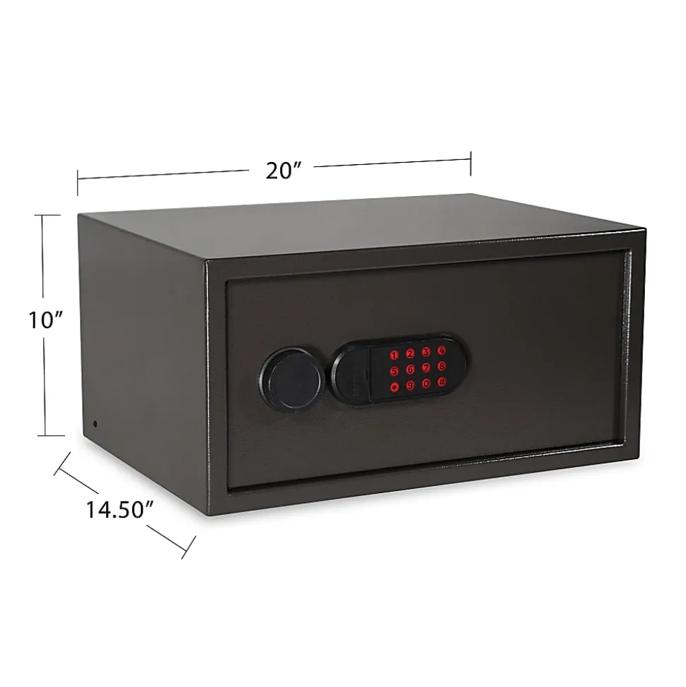 Sanctuary Home And Office Security Vault With Electronic Lock, 1.34 Cu. Ft. Capacity, Dark Gray Hammertone