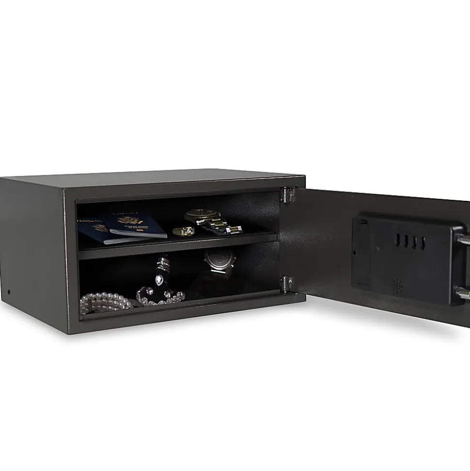 Sanctuary Home And Office Security Vault With Electronic Lock, 1.34 Cu. Ft. Capacity, Dark Gray Hammertone