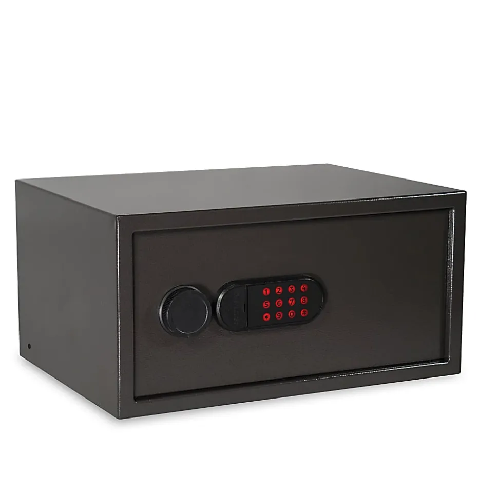 Sanctuary Home And Office Security Vault With Electronic Lock, 1.34 Cu. Ft. Capacity, Dark Gray Hammertone