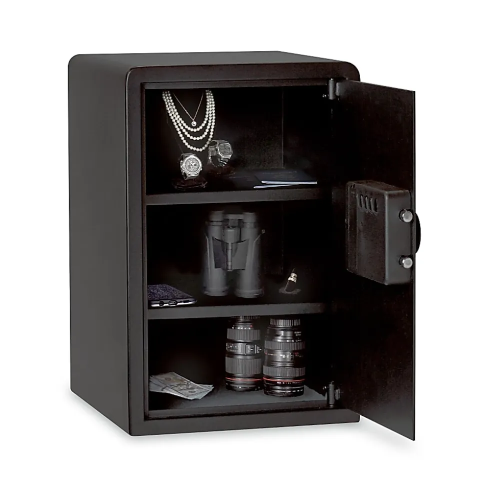 Sanctuary Home And Office Security Vault With Electronic Lock And 2 Shelves, 1.98 Cu. Ft., Matte Black