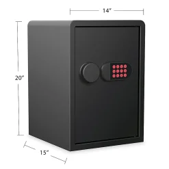 Sanctuary Home And Office Security Vault With Electronic Lock And 2 Shelves, 1.98 Cu. Ft., Matte Black