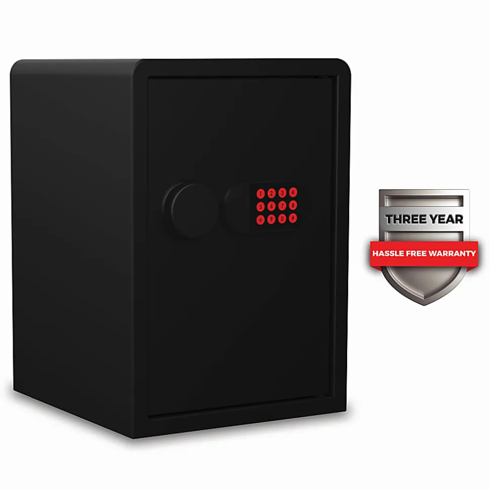 Sanctuary Home And Office Security Vault With Electronic Lock And 2 Shelves, 1.98 Cu. Ft., Matte Black