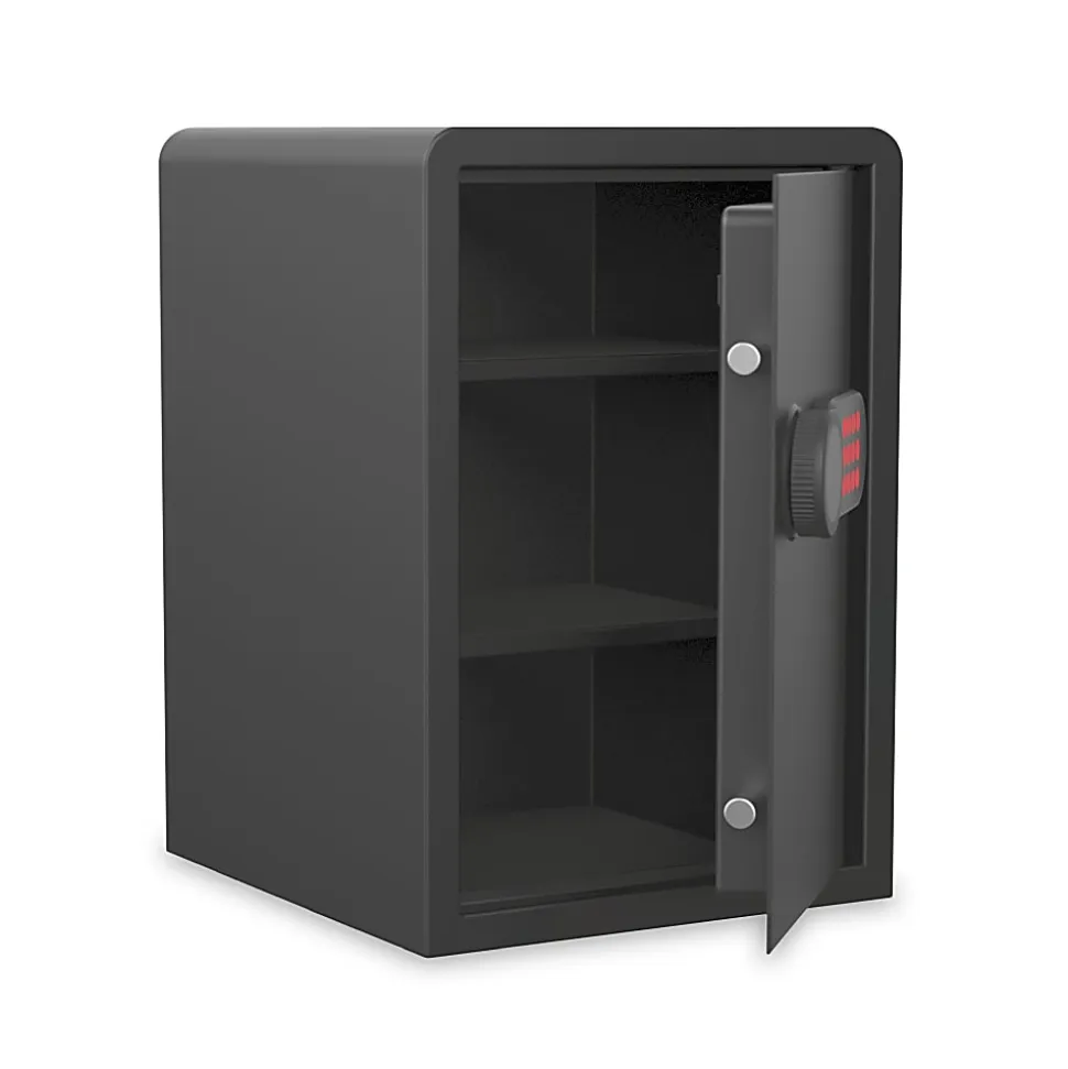 Sanctuary Home And Office Security Vault With Electronic Lock And 2 Shelves, 1.98 Cu. Ft., Matte Black