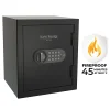 Sanctuary Onyx Fireproof Home And Office Safe With Electronic Lock, 1.01 Cu. Ft. Capacity, Matte Black