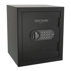 Sanctuary Onyx Fireproof Home And Office Safe With Electronic Lock, 1.01 Cu. Ft. Capacity, Matte Black