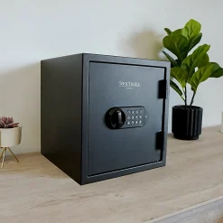 Sanctuary Onyx Fireproof Home And Office Safe With Electronic Lock, 1.01 Cu. Ft. Capacity, Matte Black