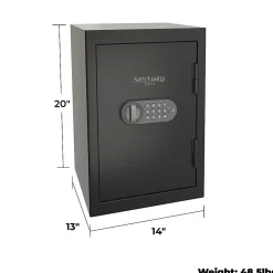 Sanctuary Onyx Fireproof Home And Office Safe With Electronic Lock, 1.34 Cu. Ft. Capacity, Matte Black
