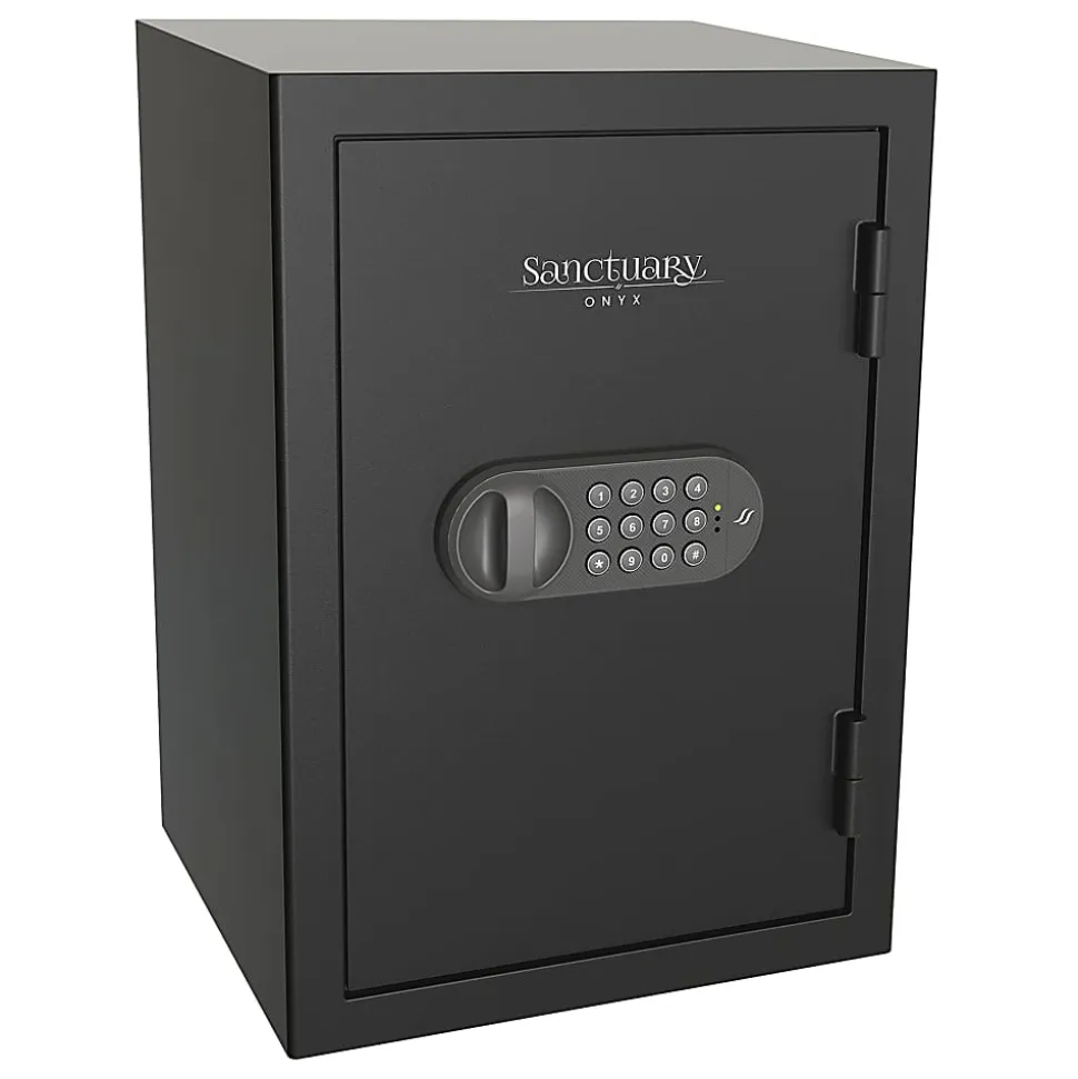 Sanctuary Onyx Fireproof Home And Office Safe With Electronic Lock, 1.34 Cu. Ft. Capacity, Matte Black