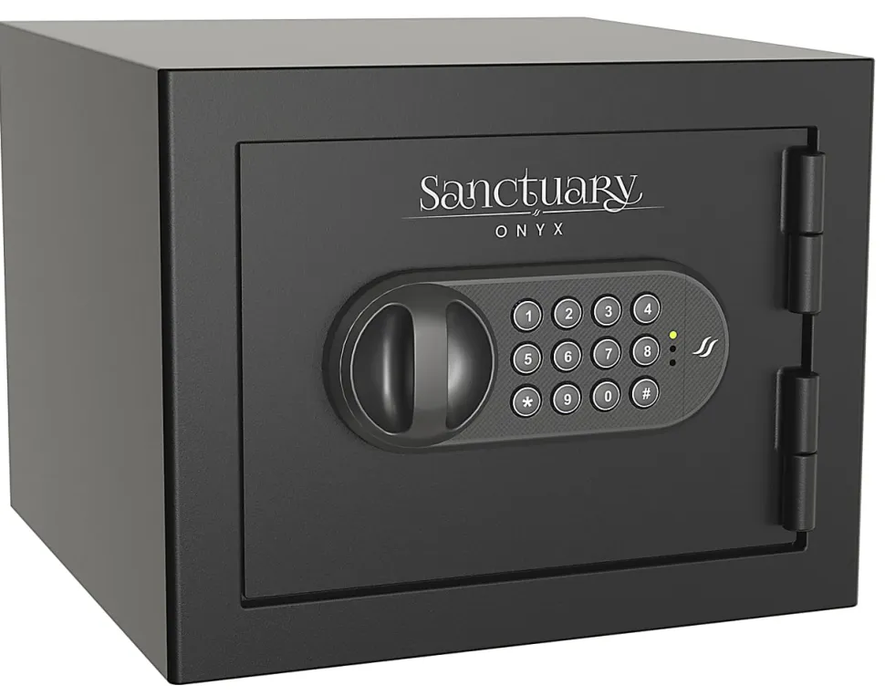 Sanctuary Onyx Fireproof Home And Office Safe With Electronic Lock, 0.5 Cu. Ft. Capacity, Matte Black