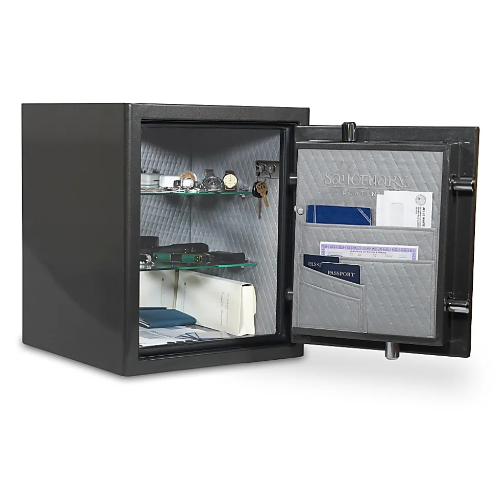 Sanctuary Platinum Digital Home/Office Safe, 3.32 Cu. Ft., Dark Grey Metallic