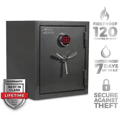 Sanctuary Platinum Digital Home/Office Safe, 3.32 Cu. Ft., Dark Grey Metallic