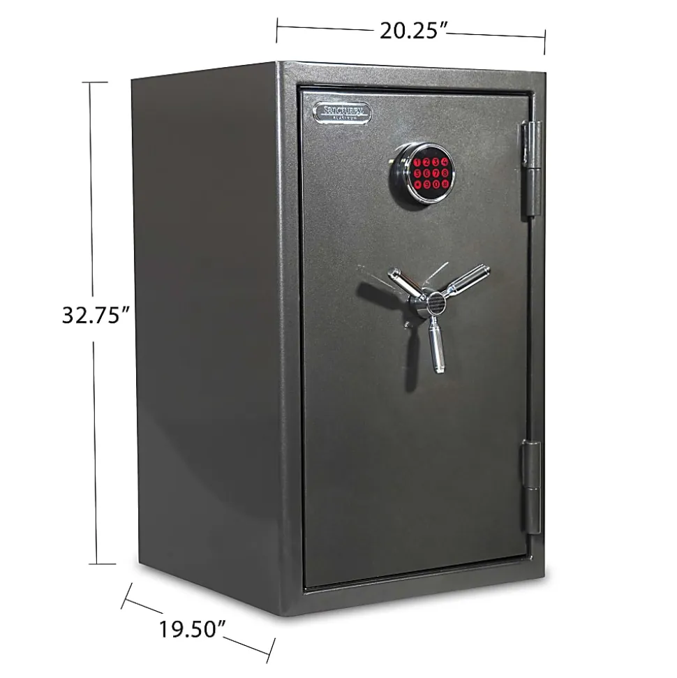 Sanctuary Platinum Fireproof/Waterproof Home And Office Safe With Electronic Lock, 4.98 Cu. Ft. Capacity, Dark Gray Metallic