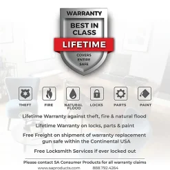 Sanctuary Platinum Fireproof/Waterproof Home And Office Safe With Electronic Lock, 4.98 Cu. Ft. Capacity, Dark Gray Metallic
