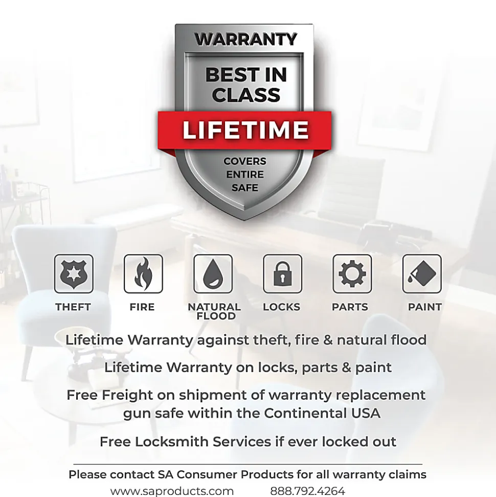 Sanctuary Platinum Fireproof/Waterproof Home And Office Safe With Electronic Lock, 4.98 Cu. Ft. Capacity, Dark Gray Metallic