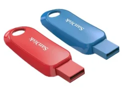 Sandisk Cruzer Snap USB Flash Drive Pack of 2, 32GB, Red and Blue