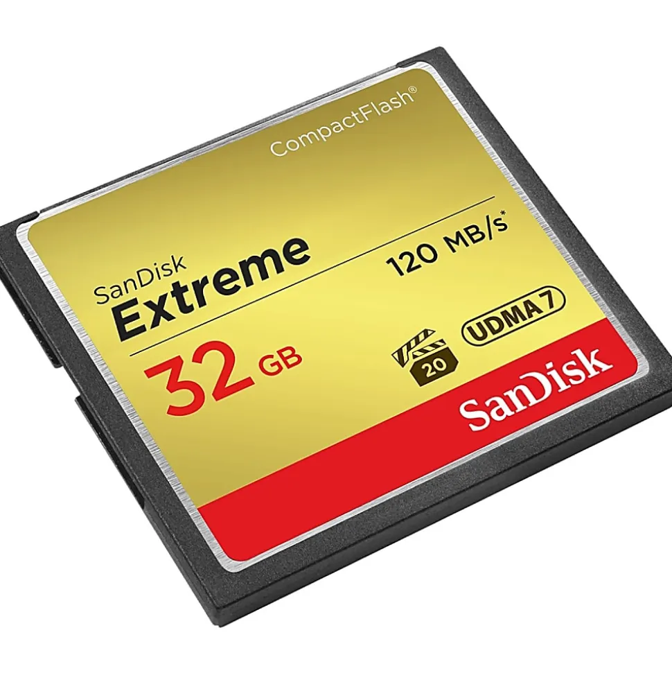 SanDisk Extreme 32 GB CompactFlash - 120 MB/s Read - 85 MB/s Write - Lifetime Warranty