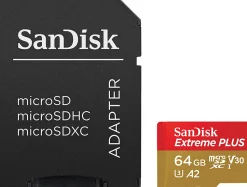 SanDisk Extreme® PLUS microSDXC™ UHS-I card, 64GB