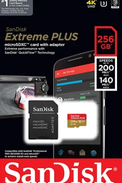SanDisk Extreme® PLUS microSDXC™ UHS-I card, 256GB