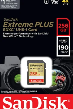 SanDisk® Extreme PLUS SDXC UHS-I Card, 256GB