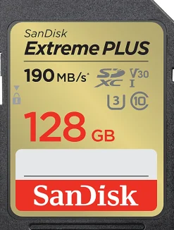 SanDisk Extreme® PLUS SDXC™ UHS-I card, 128GB