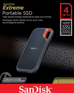 SanDisk Extreme® Portable SSD, 4TB, Black