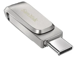 SanDisk® iXpand® Dual Drive USB-C Luxe Flash Drive, 64GB, Silver
