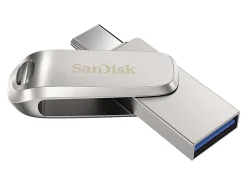 SanDisk® iXpand® Dual Drive USB-C Luxe Flash Drive, 64GB, Silver