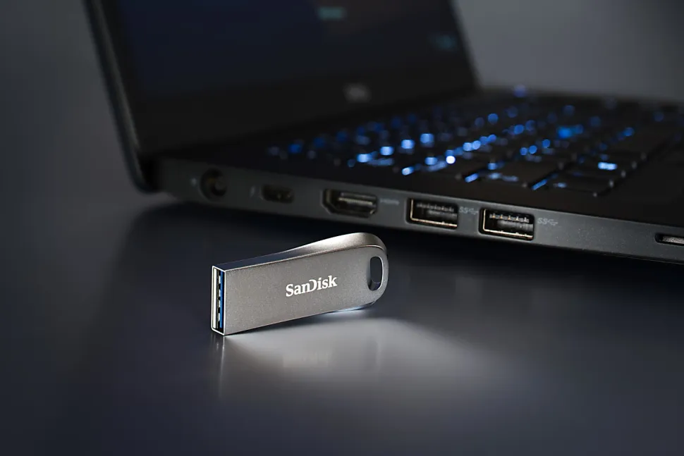SanDisk® iXpand® Dual Drive USB-C Luxe Flash Drive, 64GB, Silver