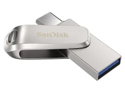 SanDisk® iXpand® Dual Drive USB-C Luxe Flash Drive, 128GB, Silver