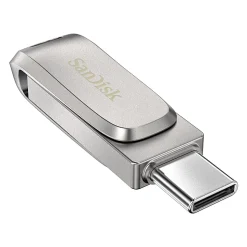 SanDisk® iXpand® Dual Drive USB-C Luxe Flash Drive, 128GB, Silver