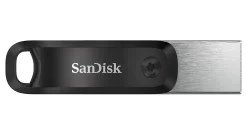 SanDisk® iXpand Mobile Storage Flash Drive, 128GB, Silver