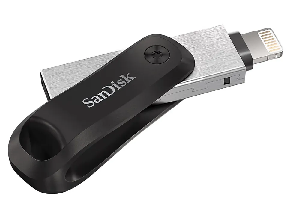 SanDisk® iXpand USB 3.0/Lightning Flash Drive, 64GB, Silver