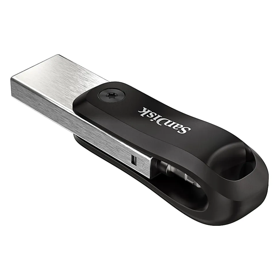 SanDisk® iXpand USB 3.0/Lightning Flash Drive, 64GB, Silver
