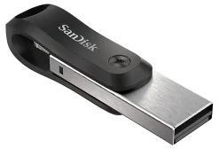 SanDisk® iXpand USB 3.0/Lightning Flash Drive, 64GB, Silver