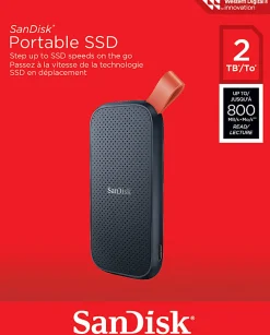 SanDisk® Portable Solid State Drive, 2TB, Gray