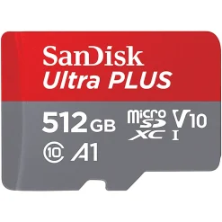 SanDisk Ultra® PLUS 160MB/s MicroSDXC™ Memory Card, 512GB, SDSQUBL-512G-AN6IA