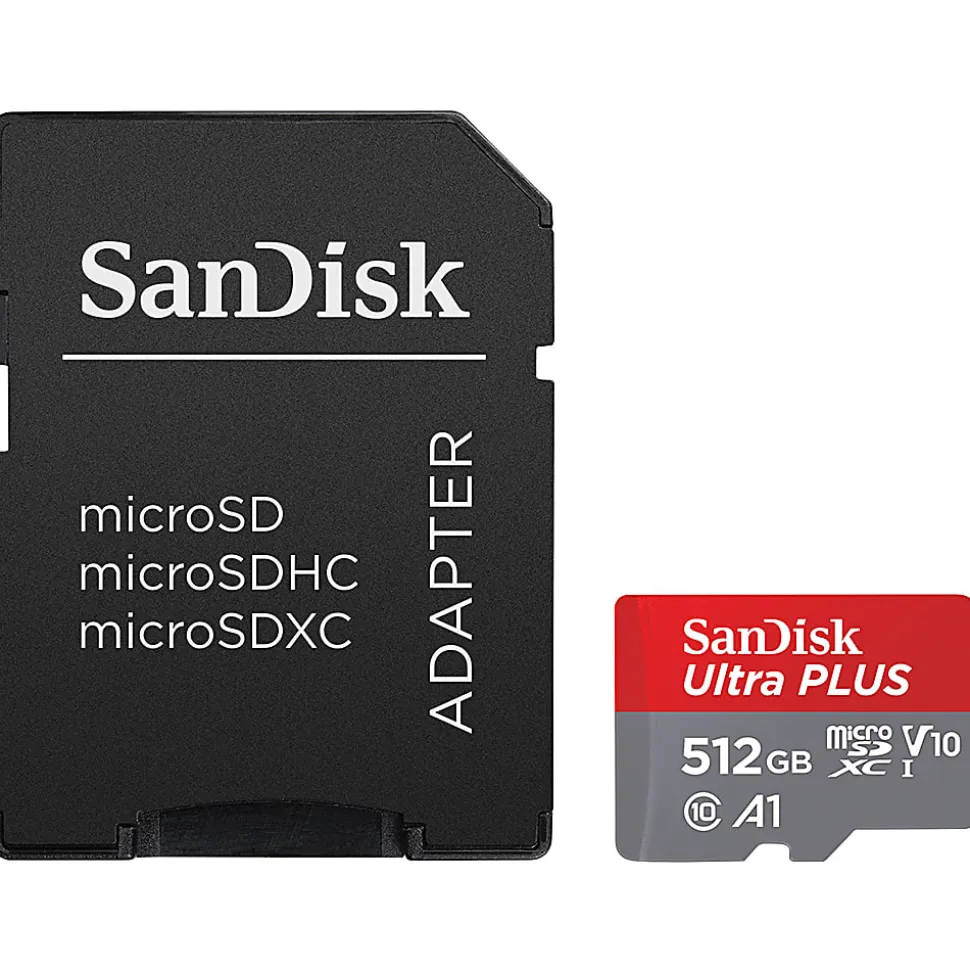 SanDisk Ultra® PLUS 160MB/s MicroSDXC™ Memory Card, 512GB, SDSQUBL-512G-AN6IA