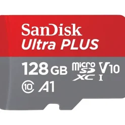 SanDisk® Ultra PLUS microSD Memory Card, 128GB