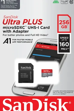 SanDisk Ultra® PLUS microSD™ Memory Card, 256GB