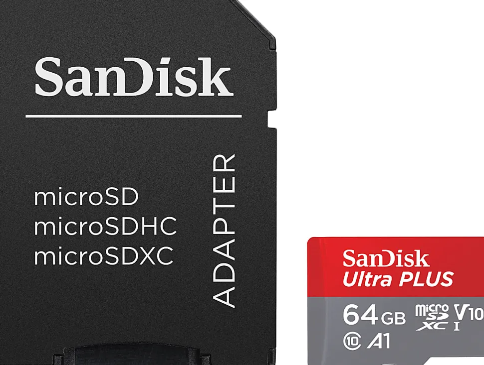 SanDisk® Ultra PLUS microSD Memory Card, 64GB