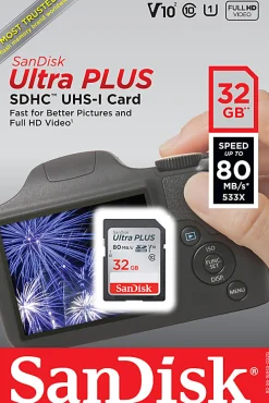 SanDisk® Ultra PLUS SD Card, 32GB