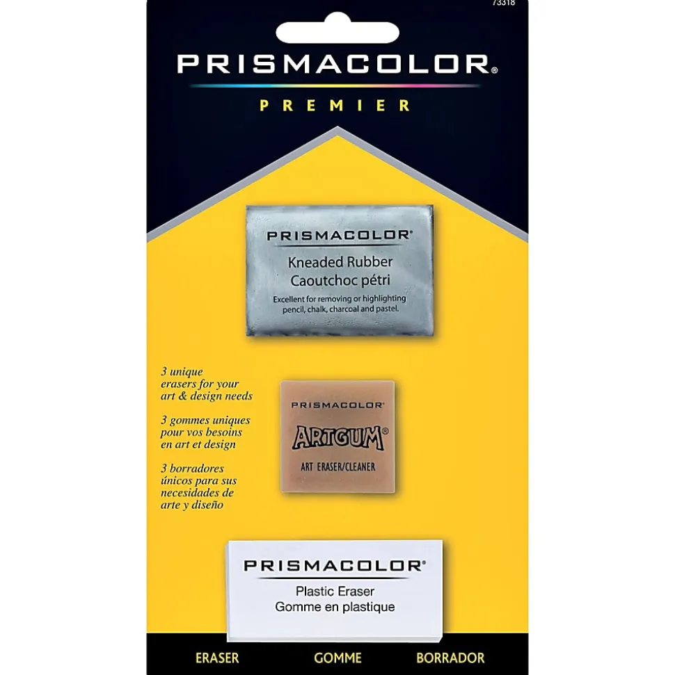 Sanford® Design® Art Erasers Value Pack, Assorted Colors, Pack Of 3