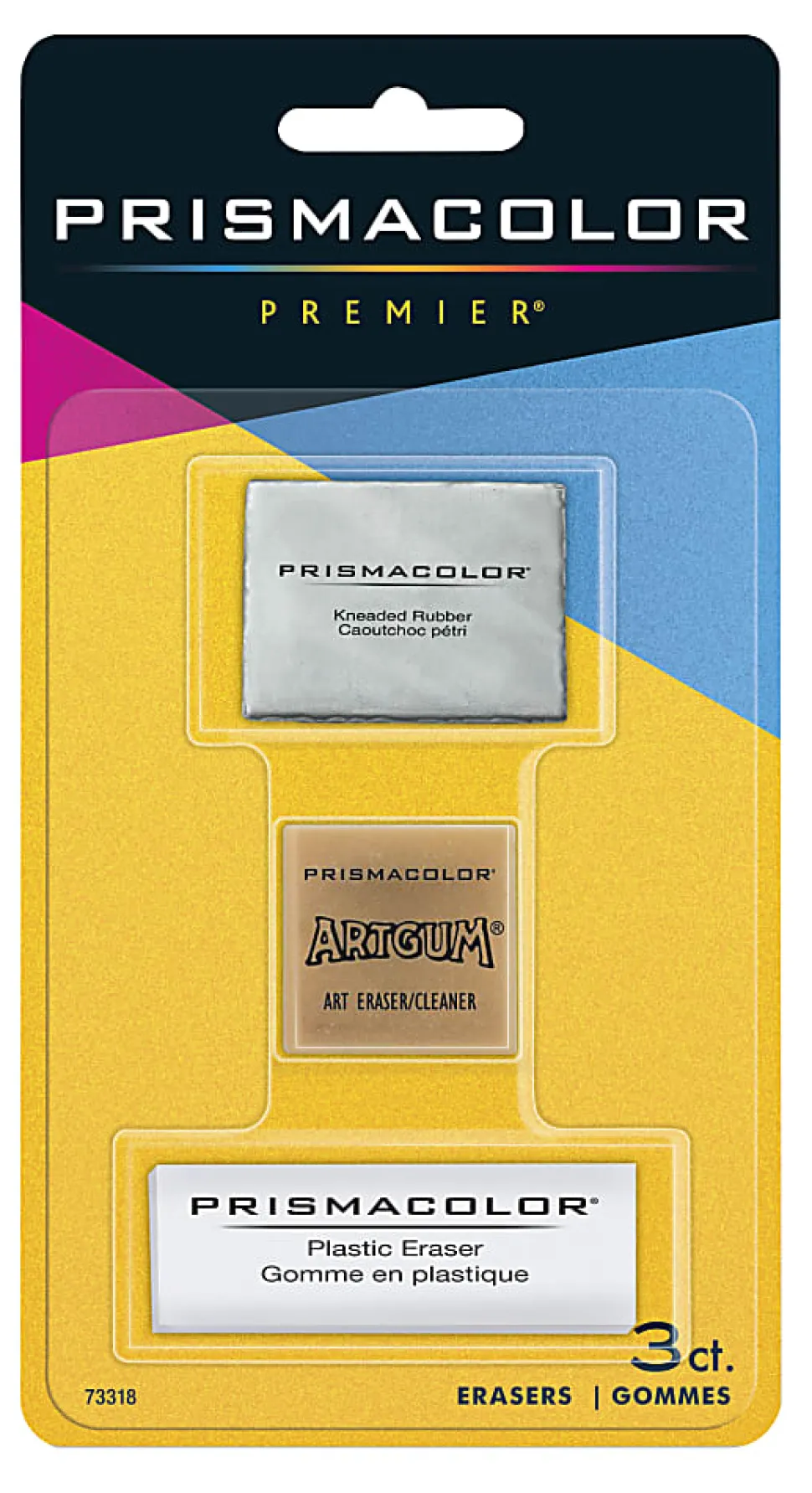 Sanford® Design® Art Erasers Value Pack, Assorted Colors, Pack Of 3