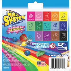 Sanford Mr. Sketch Scented Markers, Chisel Point, Assorted, Pack Of 14