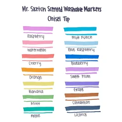 Sanford Mr. Sketch Scented Markers, Chisel Point, Assorted, Pack Of 14