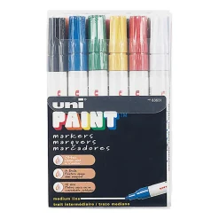 Sanford Uni Paint Markers, Medium Point, Assorted Colors, Pack Of 12