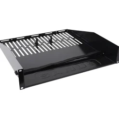 Sanus Component Series AV Rack Shelf - 2RU Vented Rack Shelf - Black - Â - CASH22B1