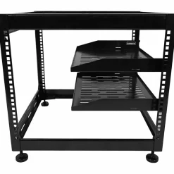 Sanus Component Series AV Rack - 10RU Open Frame Network Rack - 26in - Black -  - CFR1610B1